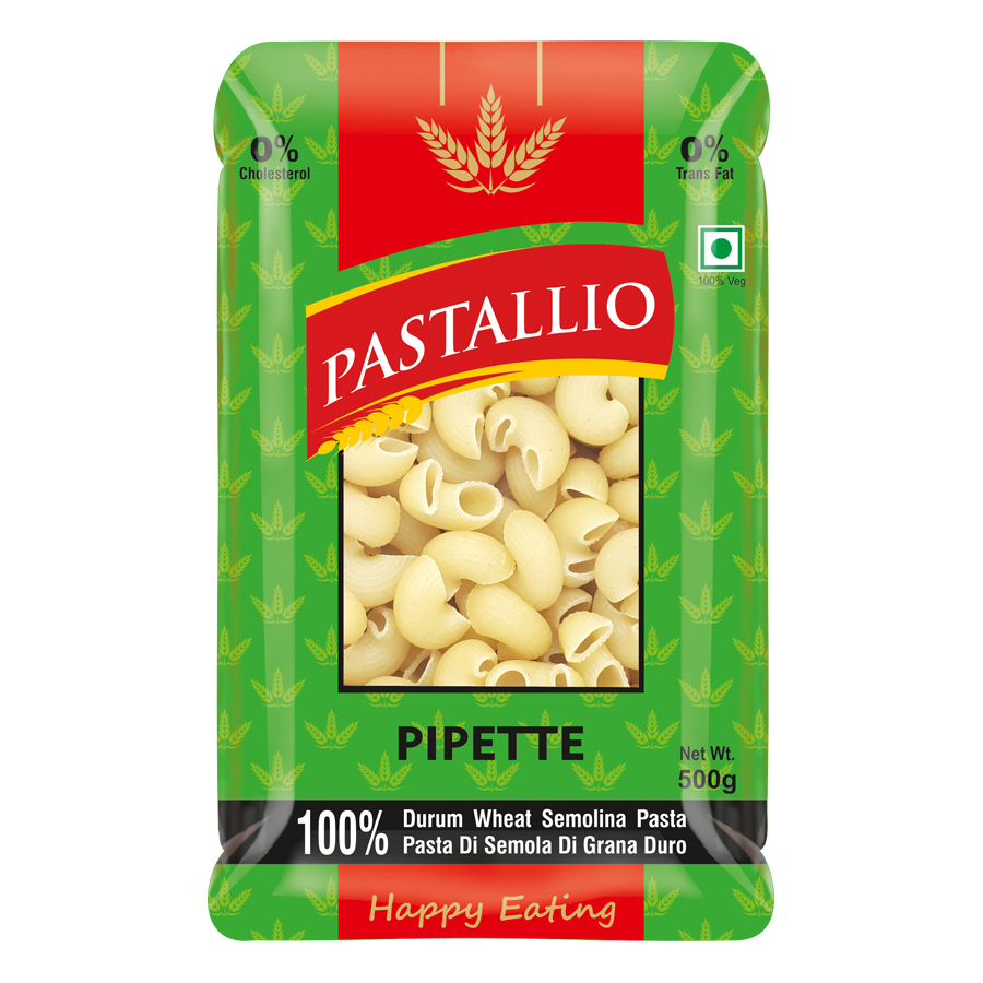 Pastallio Chifferi Rigati (Pipette) & Long Macaroni Pasta | 100% Durum Wheat Semolina | No Maida | Pasta Combo Pack for Red/White Sauce, Salads & Soups | Vegetarian | 2 x 500g (1kg Total)