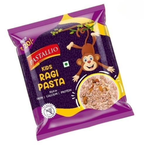 Pastallio Kids Ragi Pasta | Pack of 5 x 100g | Made with Ragi Flour (Finger Millet) & Durum Wheat Semolina | High in Protein, Calcium & Iron | No Maida | Healthy Millet Pasta for Kids | 100% Vegetarian