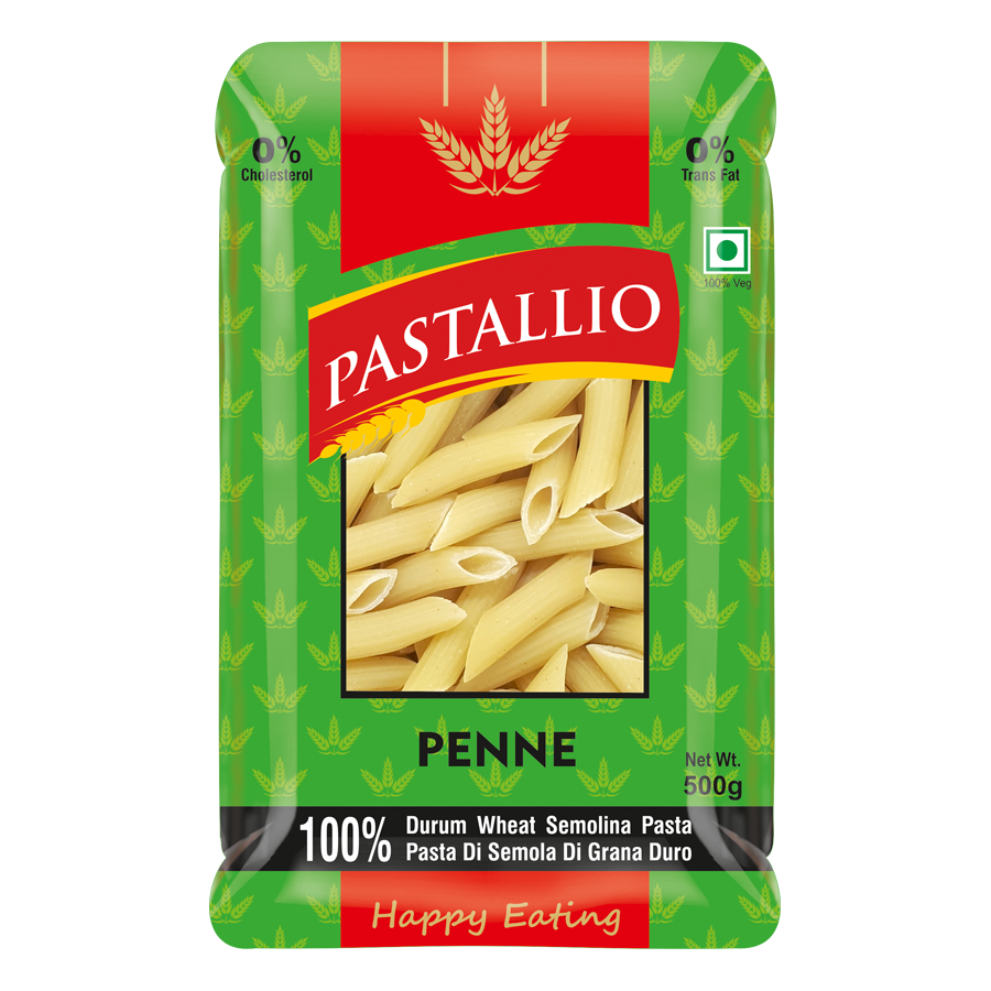 Pastallio 100% Durum Wheat Semolina Pasta - Fusilli & Penne Rigate Combo Pack of 2 x 500g | No Maida | High Protein | Vegetarian