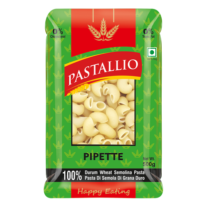 Pastallio Chifferi Rigati (Pipette) & Long Macaroni Pasta | 100% Durum Wheat Semolina | No Maida | Pasta Combo Pack for Red/White Sauce, Salads & Soups | Vegetarian | 2 x 500g (1kg Total)