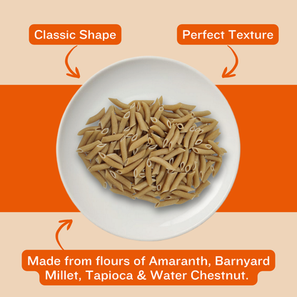 Pastallio Farali Pasta - Gluten Free | Rich in Amaranth, Millet, Tapioca & Water Chestnut Flours | (2 Pack Of 200g) | Fasting Friendly | Satvik | Vegetarian | No Maida | Healthy Pasta for Navratri & Vrat