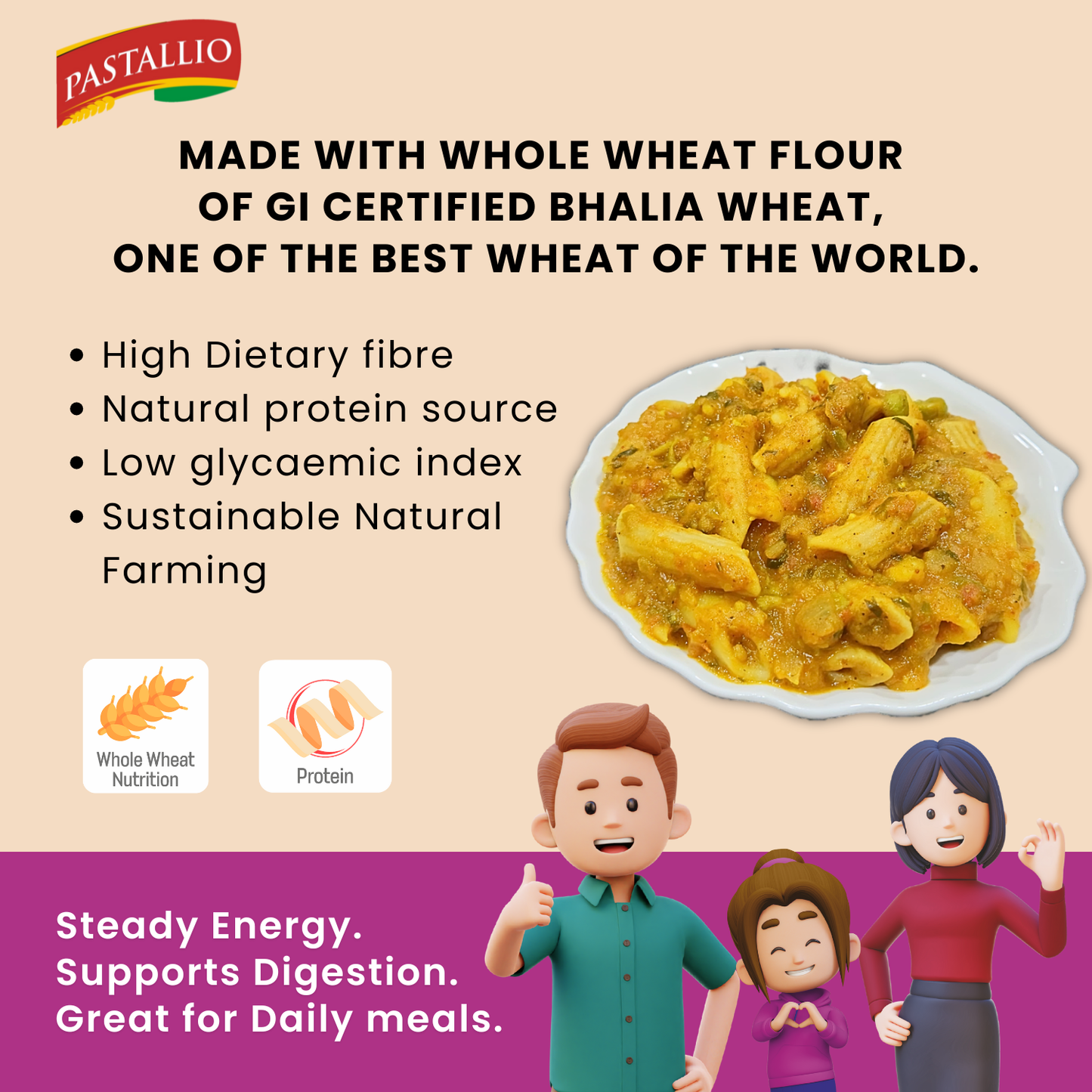 Pastallio Bhalia Wheat Pasta (2 Pack of 200g)