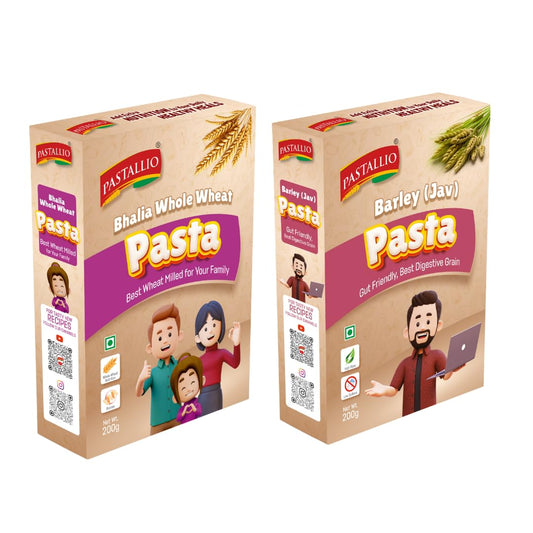 Pastallio Whole Wheat Penne Pasta | 400g (2 Pack of 200g) | Made of 100% Bhalia Wheat (Bhalia Whole Wheat & Barley Pasta)
