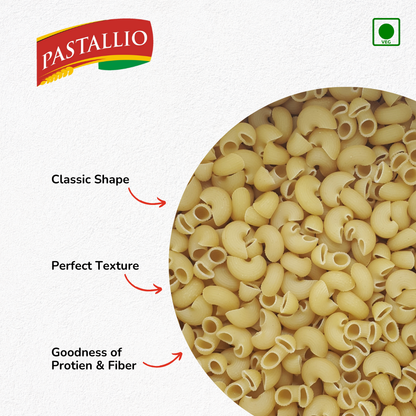 Pastallio Chifferi Rigati Pasta | 100% Durum Wheat Semolina | Pipette/Lumache Shape | Healthy Vegetarian Pasta | Ideal for thick Gravy & Sauces | Pack of 2 x 500g (1kg Total)