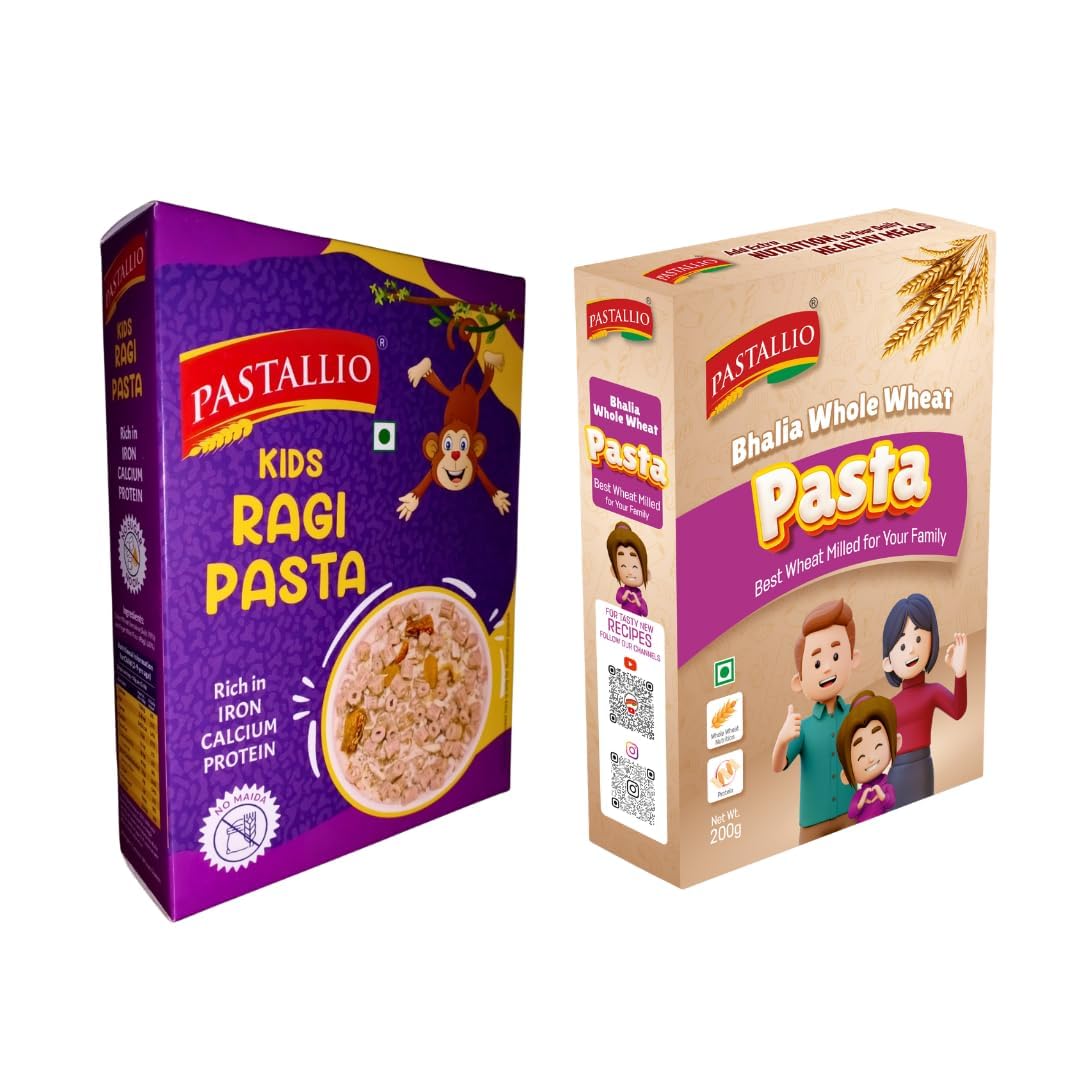 Pastallio Ragi & Whole Wheat Pasta Combo | Kids Pasta | No Maida