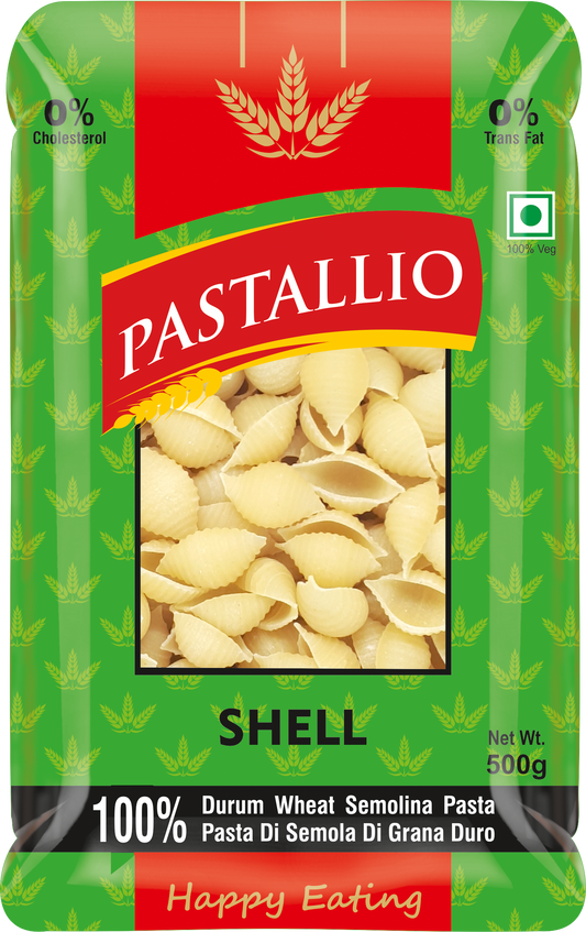 Pastallio Durum Wheat Semolina Shell Rigati (2 x 500g)