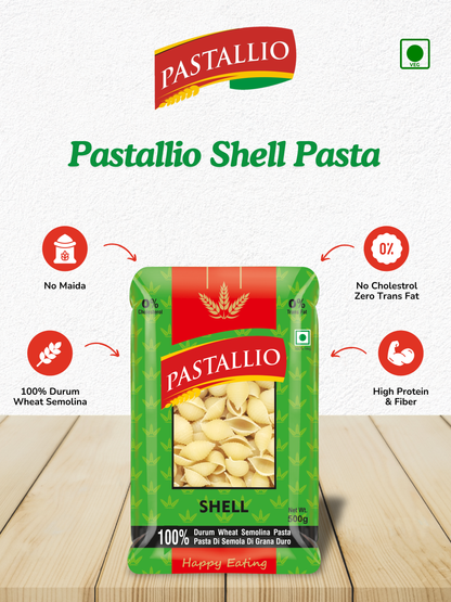 Pastallio Durum Wheat Semolina Shell Rigati (2 x 500g)