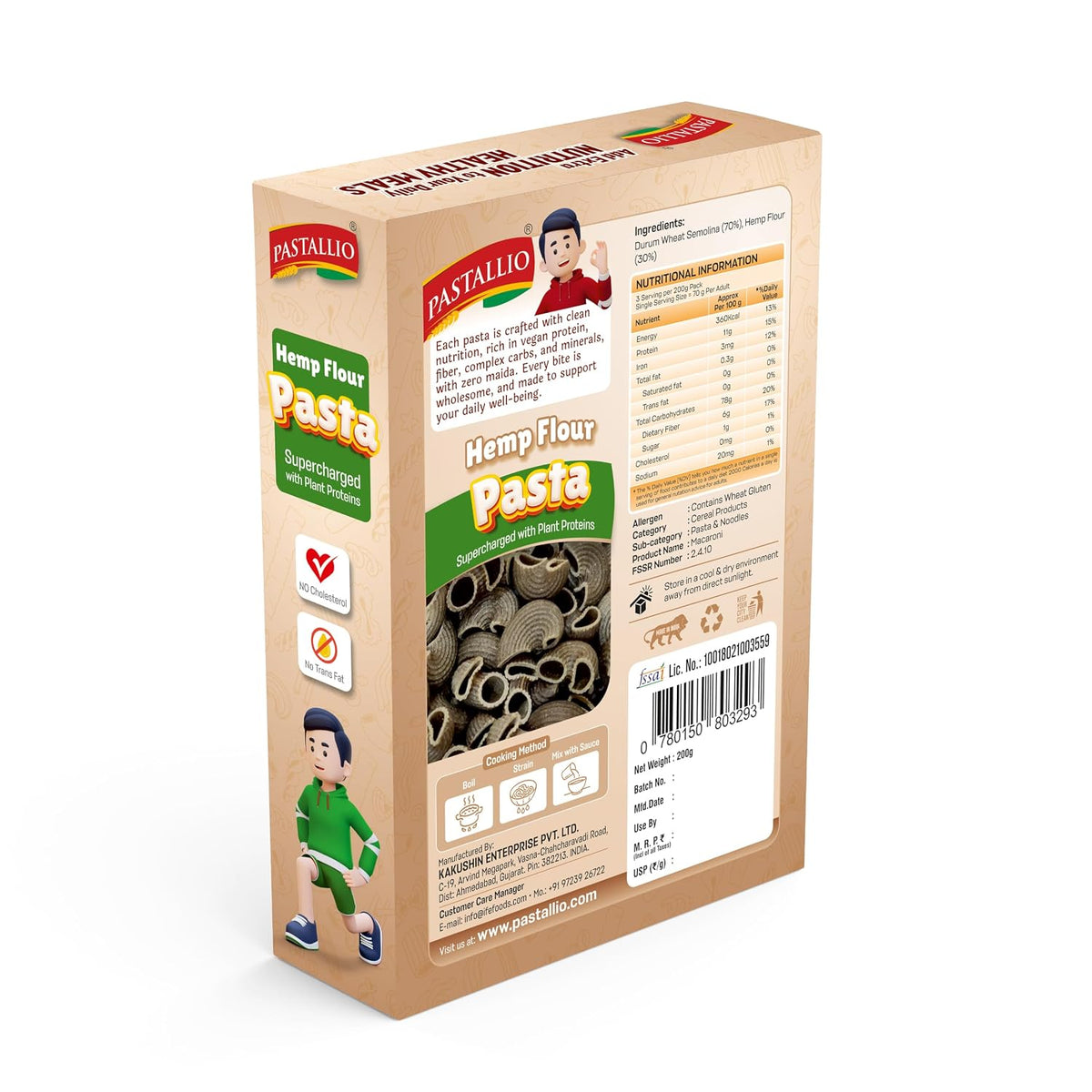 Pastallio Hemp Chifferi Elbow Pasta | High Plant Protein | 400g (200g x 2)