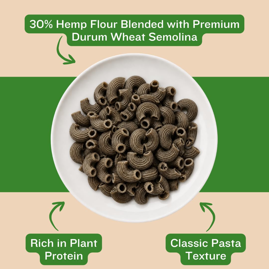 Pastallio Hemp Chifferi Elbow Pasta | High Plant Protein | 400g (200g x 2)
