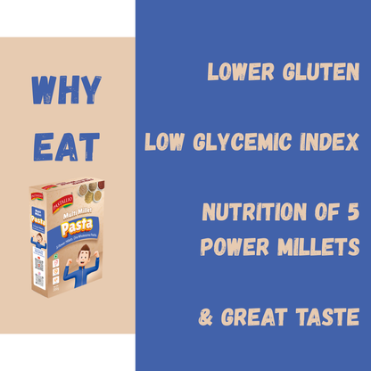 Pastallio Multi Millet Penne Pasta (2×200g) – Made with 5 Positive Millets | Vegan, No Maida & High Fibre