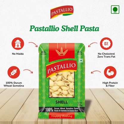 Pastallio Durum Wheat Semolina Shell Rigati (2 x 500g)