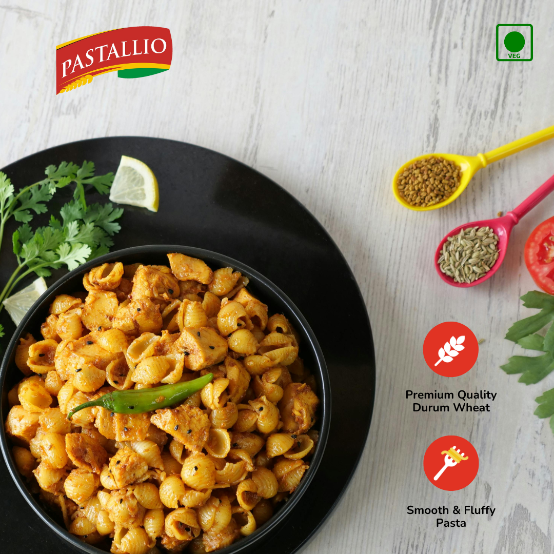 Pastallio Durum Wheat Semolina Shell Rigati (2 x 500g)