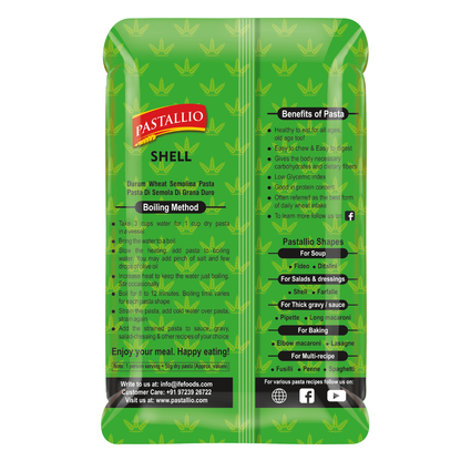 Pastallio Durum Wheat Semolina Shell Rigati (2 x 500g)