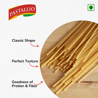 Pastallio 100% Durum Wheat Semolina Spaghetti Pasta | Pack of 2 x 500g | No Maida | High Protein | Vegetarian | Ideal for Red Sauce, White Sauce & Aglio e Olio Recipes