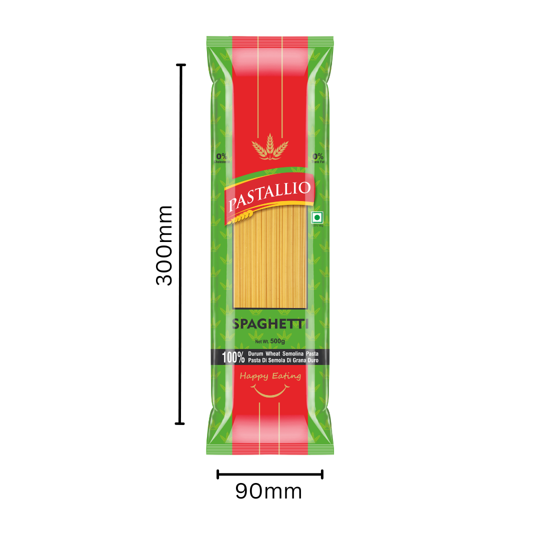 Pastallio 100% Durum Wheat Semolina Spaghetti Pasta | Pack of 2 x 500g | No Maida | High Protein | Vegetarian | Ideal for Red Sauce, White Sauce & Aglio e Olio Recipes